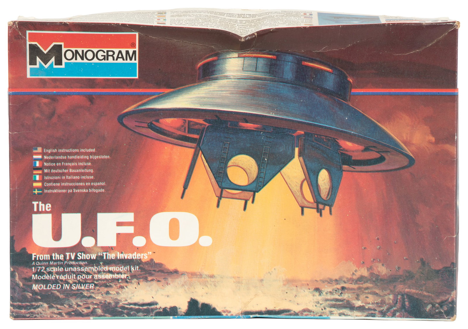 Monogram U.F.O. plastic scale model with original box. 1966. - 2
