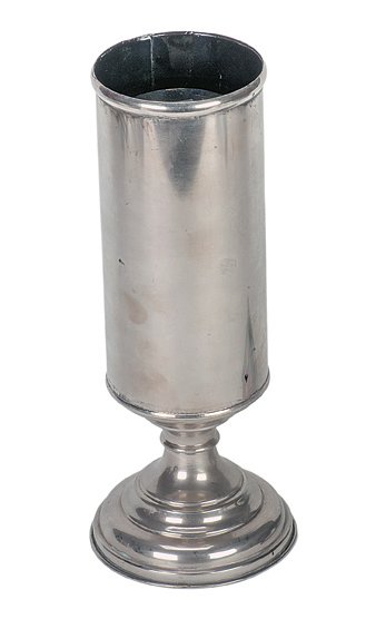 101. Genii Vase/Flag Vase. Sherms Inc., ca. 1929.: 101. Genii Vase/Flag Vase. Bridgeport, Sherms Inc., ca. 1929. Nickel plated brass vase into which water is poured. A moment later, a mammoth production of dry silk handkerchiefs is made from inside. 1