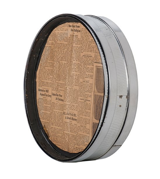 202. Tambourine Production. H. Marshall, ca. 1960.: 202. Tambourine Production. Akron Ohio, H. Marshall & Co., ca. 1960. An empty metal ring is capped with paper drum heads. These are punctured and a massive quantity of silk is produced from inside. St