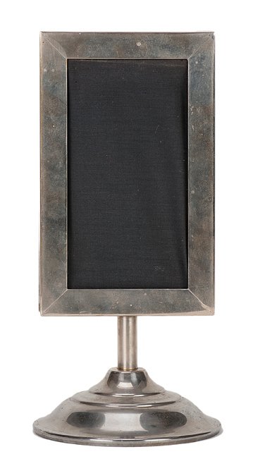 225. Visible Envelope Switch. Petrie & Lewis, ca. 1930: 225. Visible Envelope Switch. New Haven, Petrie & Lewis, ca. 1930. An envelope placed into this open frame is instantly and visibly switched for another. Nickel plated brass. 11” tall. Hallmarked. V
