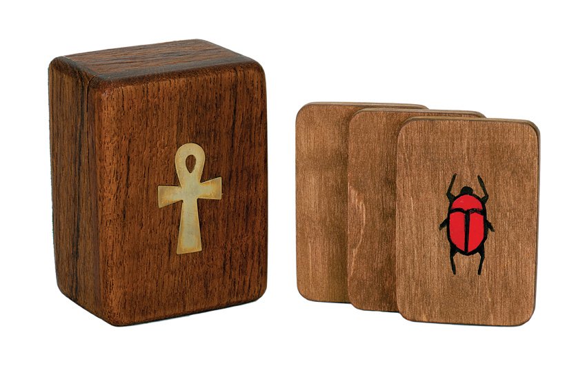 238. The Pharaoh’s Curse. Alan Warner, ca. 1990.: 238. The Pharaoh’s Curse. Middlesex, Alan Warner, ca. 1990. An Egyptian talisman is removed from a wooden box, only to return to it as if by magic. Teakwood box with brass ankh decoration 3 ½ x 2 �