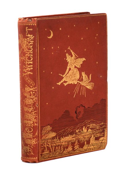 Scott, Sir Walter. Letters on Demonology and: Scott, Sir Walter. Letters on Demonology and Witchcraft. London: William Tegg, 1876. Pebbled brown cloth elaborately stamped in black and gold. All edges gilt. Engraved frontispiece, illustrated with 