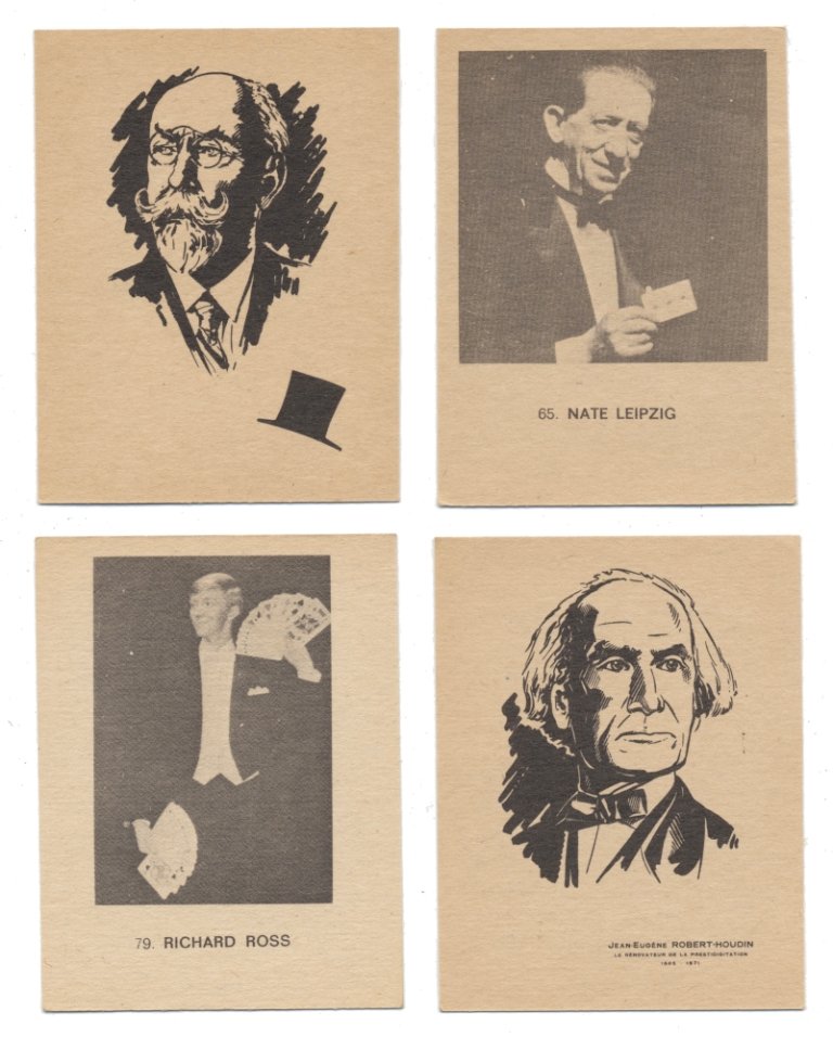 Over 280 magic trick and puzzle cigarette & trade cards: [Trade Cards] Over 280 magic trick and puzzle cigarette and trade cards. Including a complete set of 36 cards, colored illustrations, A. & B.C. Chewing Gum Ltd., [1967]; Catweazle Magic Cards, a compl