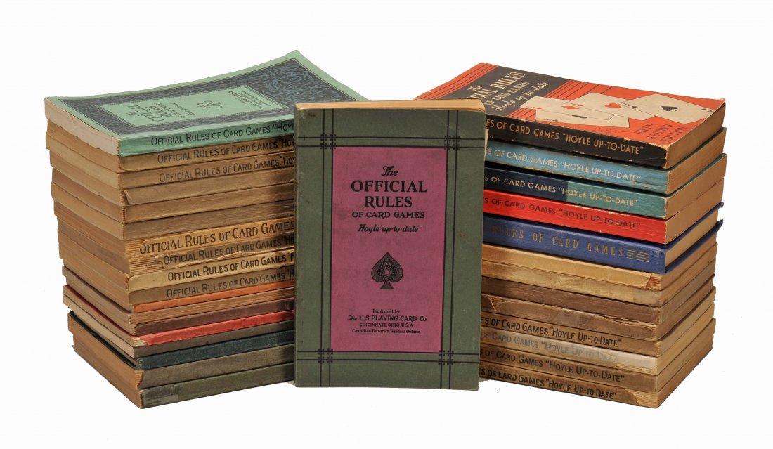 [Hoyle] Large grouping of Official Rules of Card Games: [Hoyle] Large grouping of Official Rules of Card Games and Hoyle Up-To-Date, 1898 – 1955. Cincinnati: U.S. Playing Card Co. Thirty-two copies running irregularly, and with some duplicates and varian