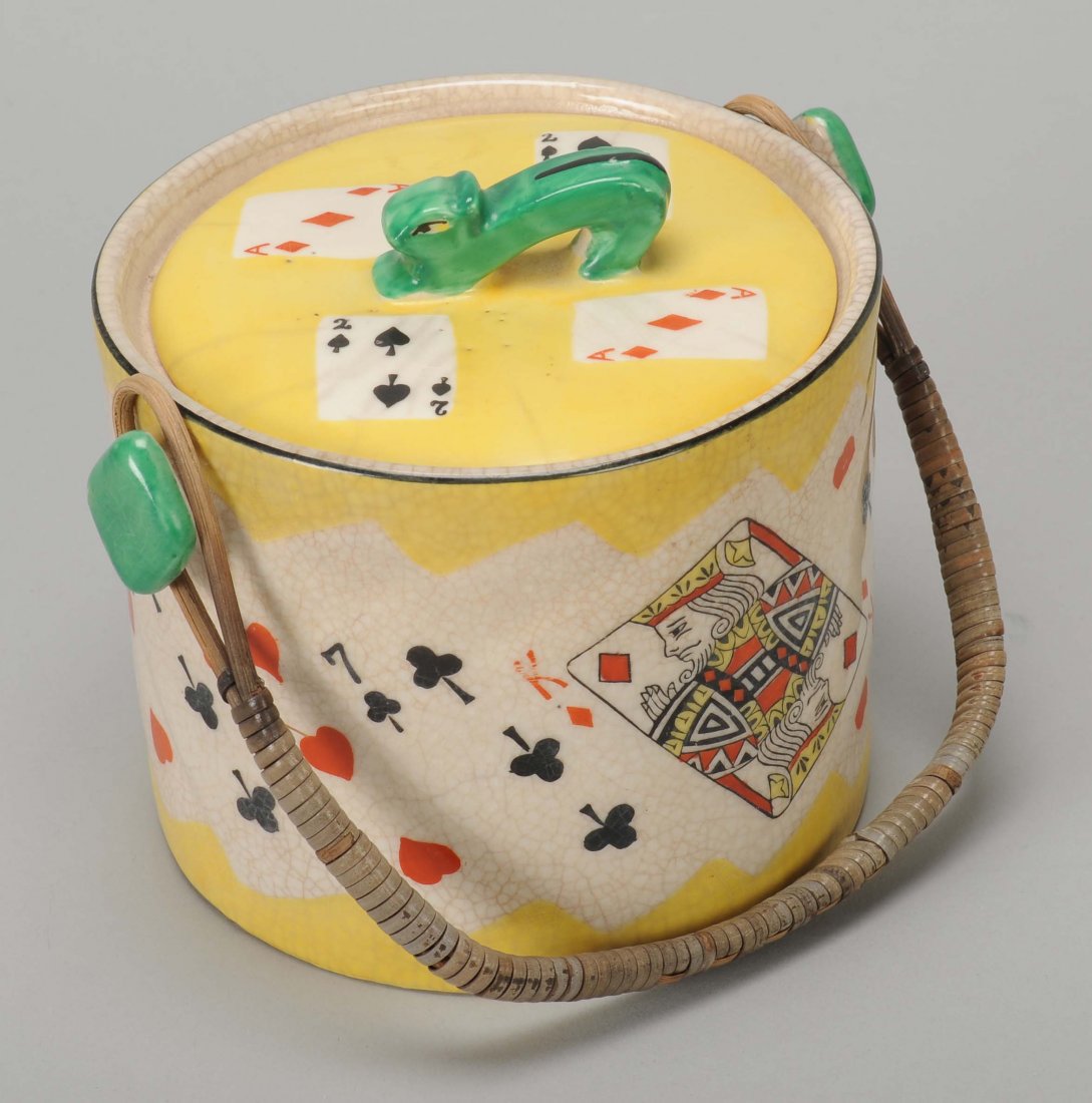 Three Ice Buckets with playing card motif. Exc.: Three Ice Buckets with playing card motif. Exc.
