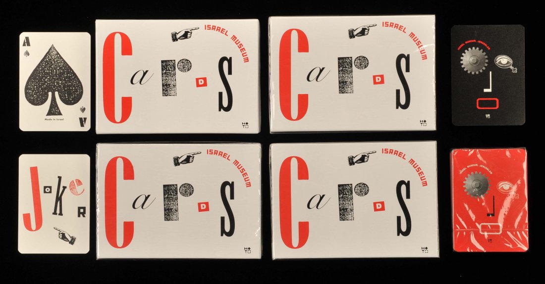 4 Double Decks Israel Museum, Jerusalem. Ca. 1999. One: 4 Double Decks Israel Museum, Jerusalem. Ca. 1999. One 52 + 2J + EC + OB, NM; three MIB. This deck was inspired by the museum’s collection of Dada and Surrealist art, including over 700 Dada and Sur