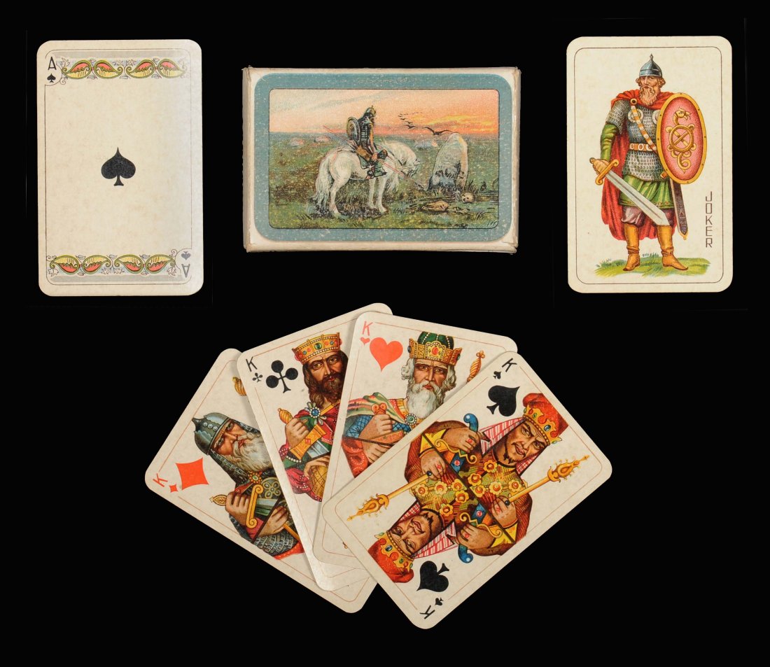 Ancient Dynasty Russian Playing Cards. 1931. 52 + J +: Ancient Dynasty Russian Playing Cards. 1931. 52 + J + OB, Exc.