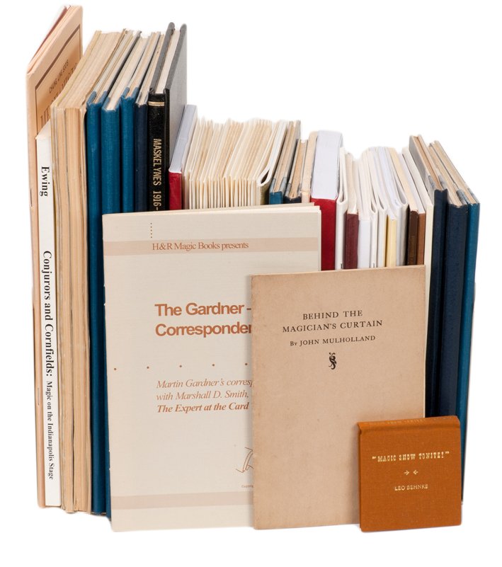 56 monographs on the history of magic and conjuring.: [Monographs] Group of 56 monographs on various subjects in the history of magic and conjuring. Including Recollections of Robert-Houdin (1898) by William Manning; Behind the Magician’s Curtain (1928