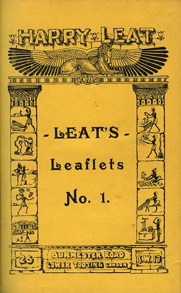 Leat’s Leaflets. Harry Leat. Partial File.: Leat’s Leaflets. Harry Leat. Irregular. N1 (n.d.) – N55 (Sep. 1940). Bound in a single black cloth volume. Lacks Nrs. 56-57, issued separately in 1970 by Supreme Magic Co., otherwise complete. Alf