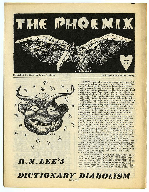 Phoenix and New Phoenix. Complete Files.: Phoenix and New Phoenix. Walter Gibson and Bruce Elliott. Biweeklies. N1 (n.d. Feb. 1942) – N300 (Feb. 5, 1954); for New Phoenix, N301 (Feb. 19 1954) – 400 (Oct. 1965). Complete Files. Bound in fo