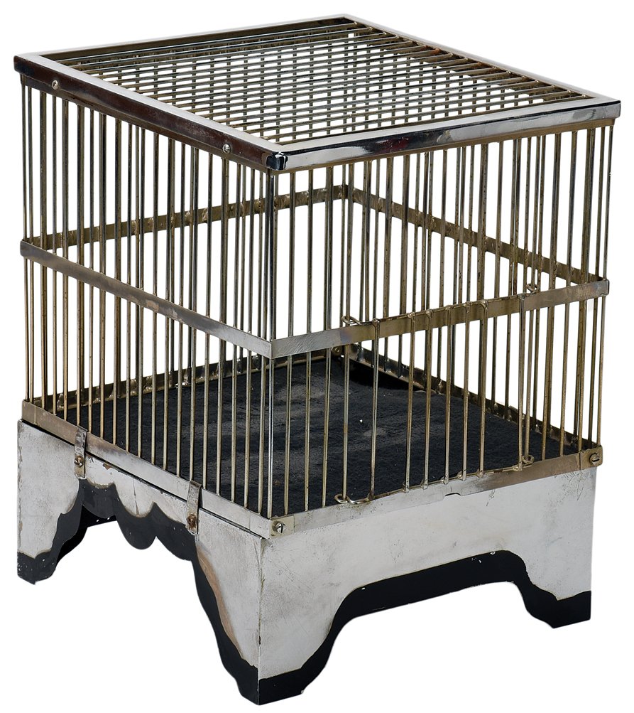 Canary Cage. Colon Michigan, Abbott’s Magic Novelty: Canary Cage. Colon Michigan, Abbott’s Magic Novelty Co., ca. 1943. Large chrome plated cage in which two canaries or even a live dove visibly appear. Modeled after a similar design favored by Okito.