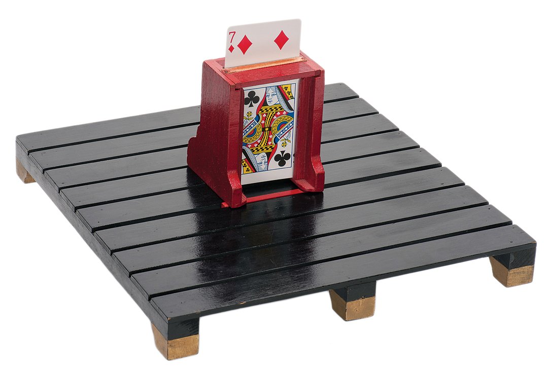 Rising Cards. Massachusetts, Val Evans, ca. 1939.: Rising Cards. Massachusetts, Val Evans, ca. 1939. Chosen cards rise from the pack while it is isolated in a wooden houlette on a tray. Though the gimmick that causes the cards to rise is hidden in the