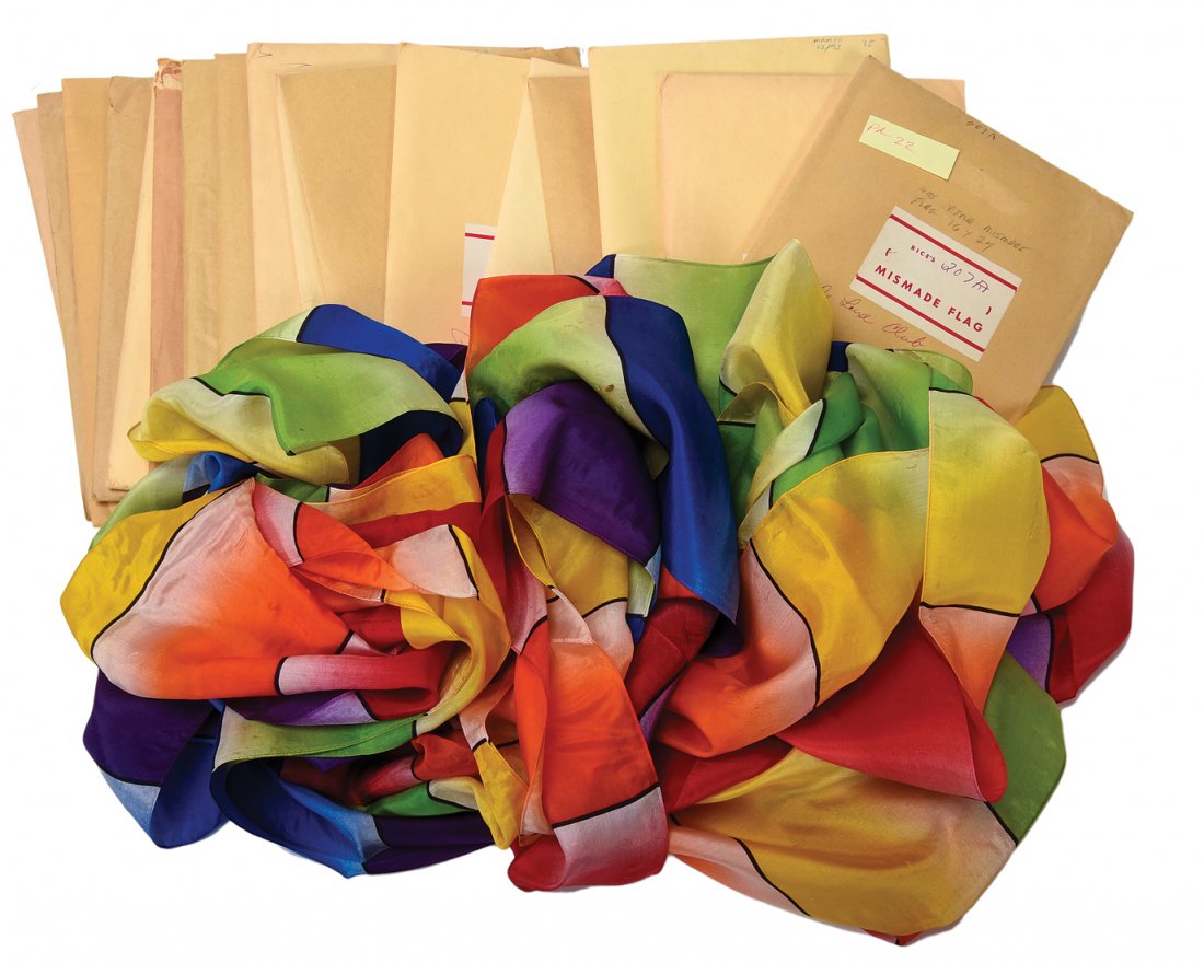 More than thirty sets of Rice’s Silks and tricks.: [Silks] More than thirty sets of Rice’s Silks and related silk tricks. Including five Blendo or Deluxe Blendos (the largest 36”); 20th Century Silks; several sets of the Mismade Flag (Nrs. 206a, 2