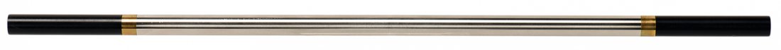Presley Guitar Stainless Steel Wand. Texas, ca. 1975.: Presley Guitar Stainless Steel Wand. Texas, Presley Guitar, ca. 1975. Stainless steel wand that unscrews at its center. Hard black rubber tips, also removable. 13” long, 3/8” diameter. Can be shor