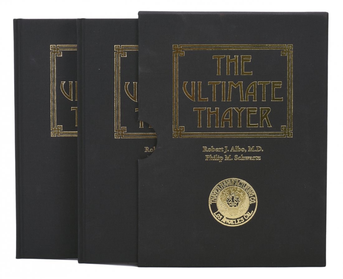 Albo, Robert and Philip Schwartz. The Ultimate Thayer.: Albo, Robert and Philip Schwartz. The Ultimate Thayer. Doug Pearson, 2010. From the first and only edition of 400 copies. Two gold-stamped clothbound volumes in the publisher’s matching cloth slipca