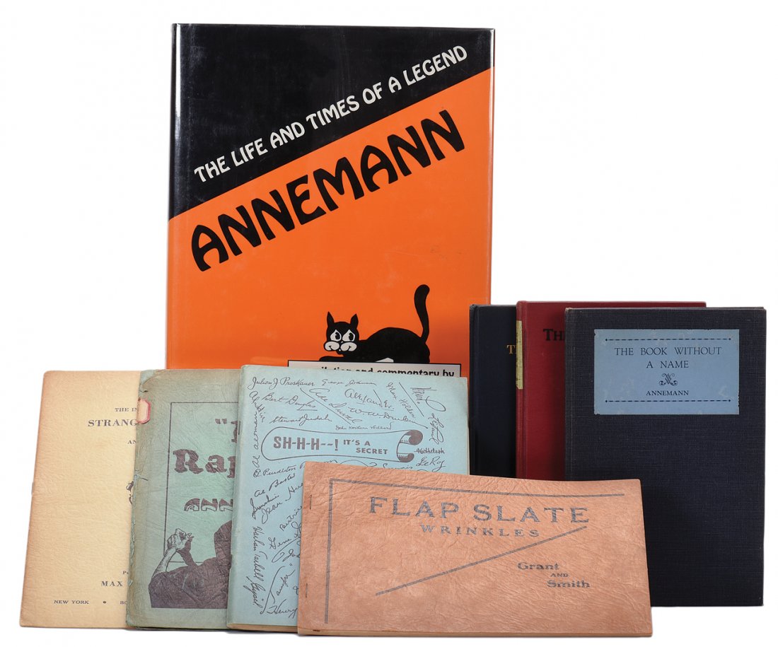[Annemann, Theodore] Group of eight books and booklets: [Annemann, Theodore] Group of eight books and booklets by or about Annemann. Including Life and Times of a Legend (1992) by Max Abrams; Book Without a Name (1931, three variant copies); Incorporated S