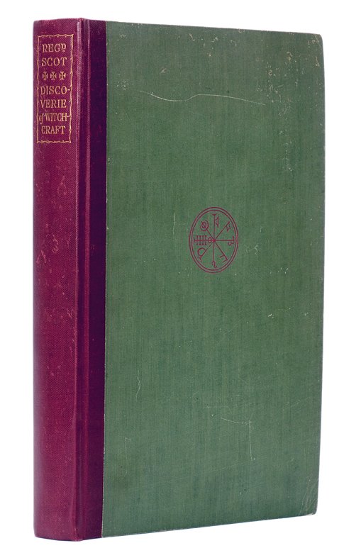 Scot, Reginald. The Discoverie of Witchcraft. Suffolk:: Scot, Reginald. The Discoverie of Witchcraft. Suffolk: John Rodker, 1930. Number 1195 of 1275 copies printed on Dutch deckled-edge, mould-made paper. Green cloth over maroon boards; title stamped in g