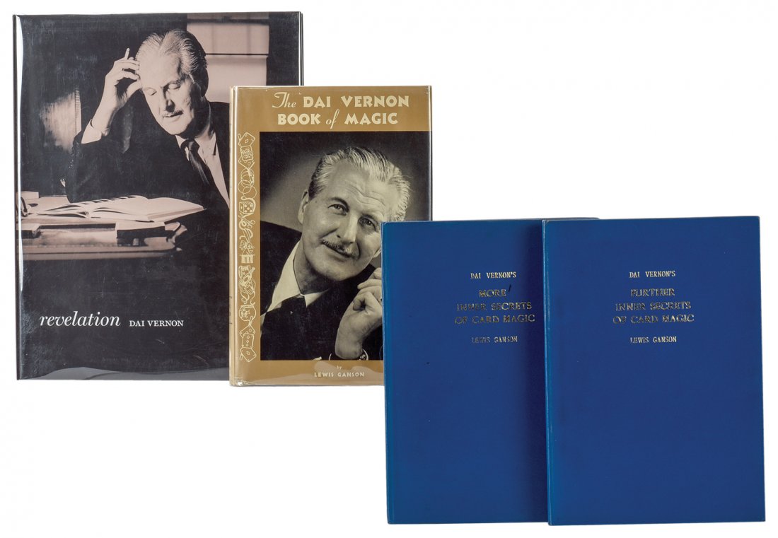 Group of four books on the magic of Dai Vernon: [Vernon, Dai] Group of four books on the magic of Dai Vernon. Including The Dai Vernon Book of Magic (Harry Stanley, n.d.) More Inner Secrets of Card Magic (Harry Stanley, n.d.); and Further Inner Sec