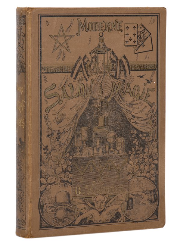 Willmann, Carl. Moderne Salon Magie. Leipzig: 1891.: Willmann, Carl. Moderne Salon Magie. Leipzig: Otto Spamer, 1891. Elaborately stamped publisher’s cloth. Decorative floral endsheets and page edges, marbled page ends. Engravings. 8vo. Light rubbing 