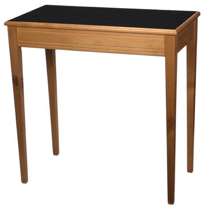 Haenchen Table Set. Oklahoma, Haenchen & Co., ca. 1950.: Haenchen Table Set. Oklahoma, Haenchen & Co., ca. 1950. Attractive and well made set of two side tables and one center table. With a wooden packing case. Very good.