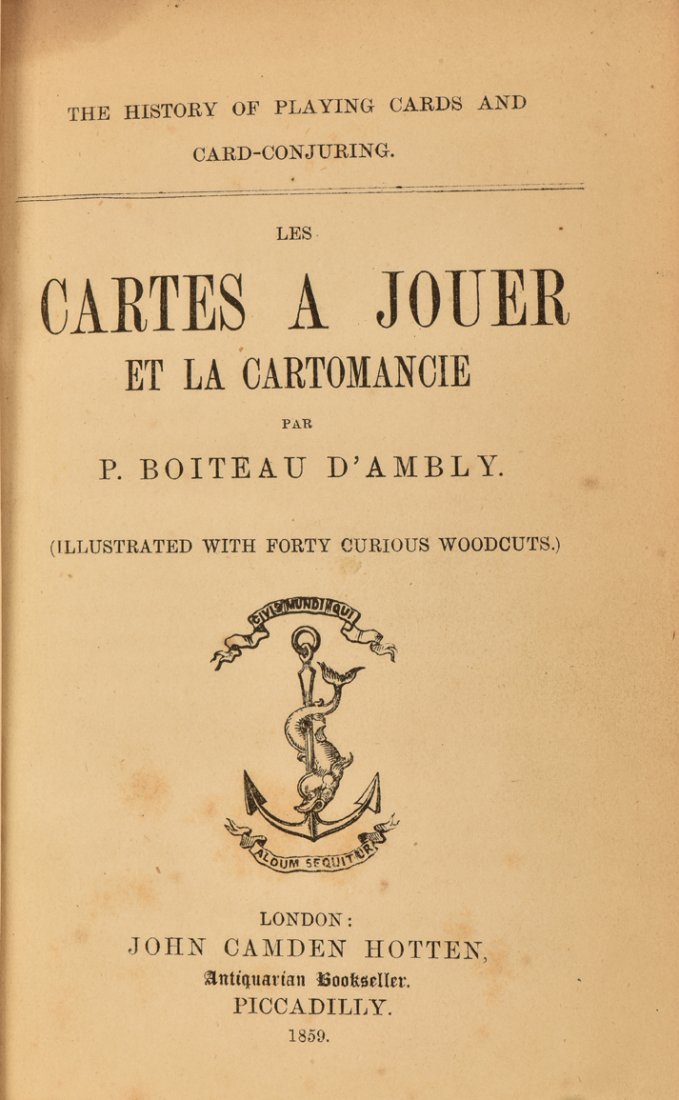 [Playing Cards] Two nineteenth century books on playing (1 of 2)
