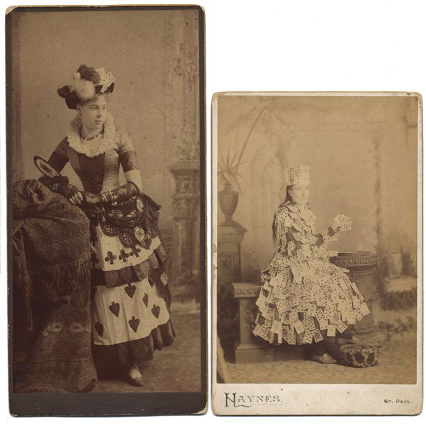 Two Cabinet Cards of a Woman in Playing Card Dress. The (1 of 1)