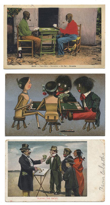 Collection of Black Americana Gambling Postcards. (1 of 2)