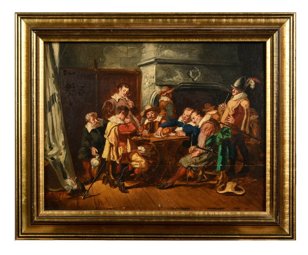 Oil Painting Depicting Seventeenth Century Playing Card (1 of 1)