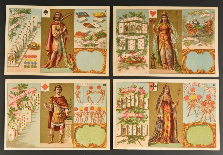 Set of Victorian Trade Cards with Playing Card Theme. (1 of 1)