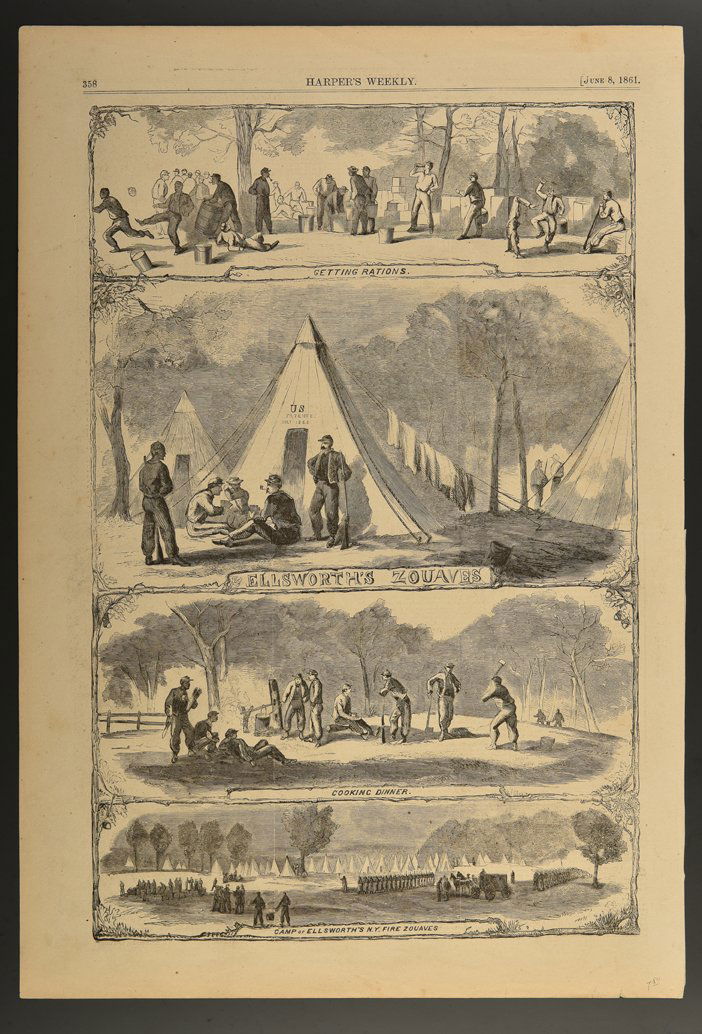Group of American Civil War Gambling Prints. V.p., (1 of 2)
