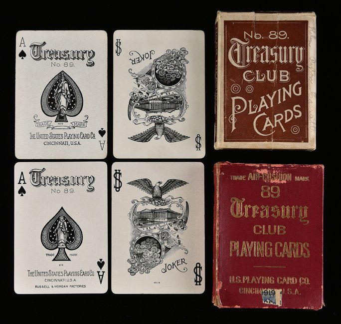 Two USPC “Treasury Club No. 89” Decks of Playing Cards. (1 of 1)