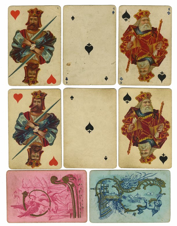 Two Packs of Biermans Playing Cards. 1) Leonard: Two Packs of Biermans Playing Cards. 1) Leonard Biermans “Fantasy” Pack of Playing Cards. Turnhout, Belgium, ca. 1880. 52. Mediaeval courts, being one of the first decks printed using the chromoli