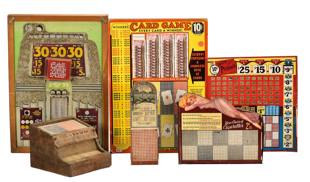 Six Punch Boards. Circa 1940s – 1960s. Condition and (1 of 1)