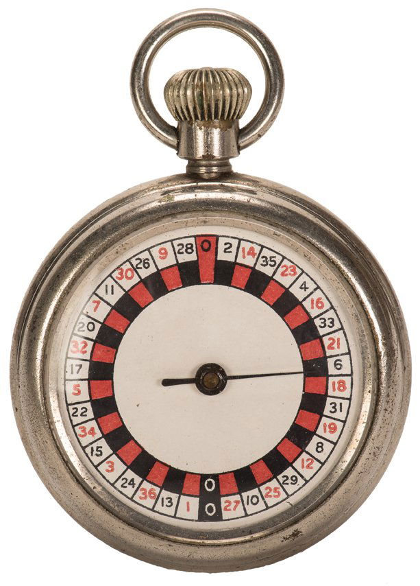 Roulette Pocket Watch. Maker unknown, ca. 1900. Push (1 of 1)