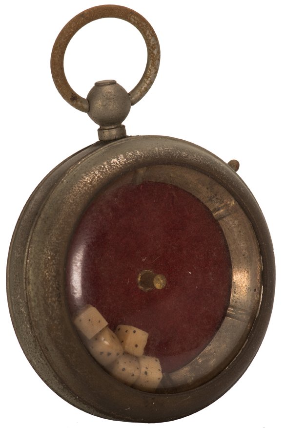 Dice Pocket Watch. Maker unknown, ca. 1900. Flick the (1 of 1)