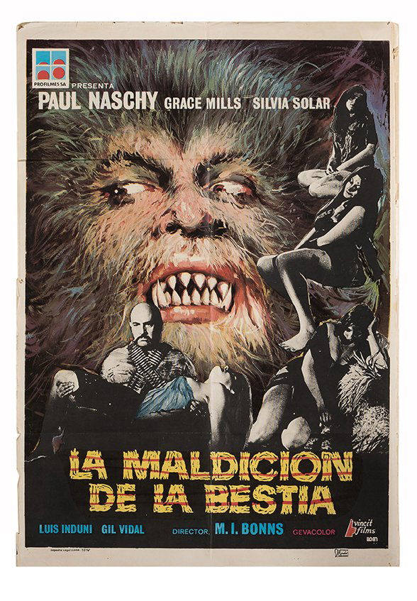 Four Vintage Werewolf Horror Movie Posters. Various (1 of 1)