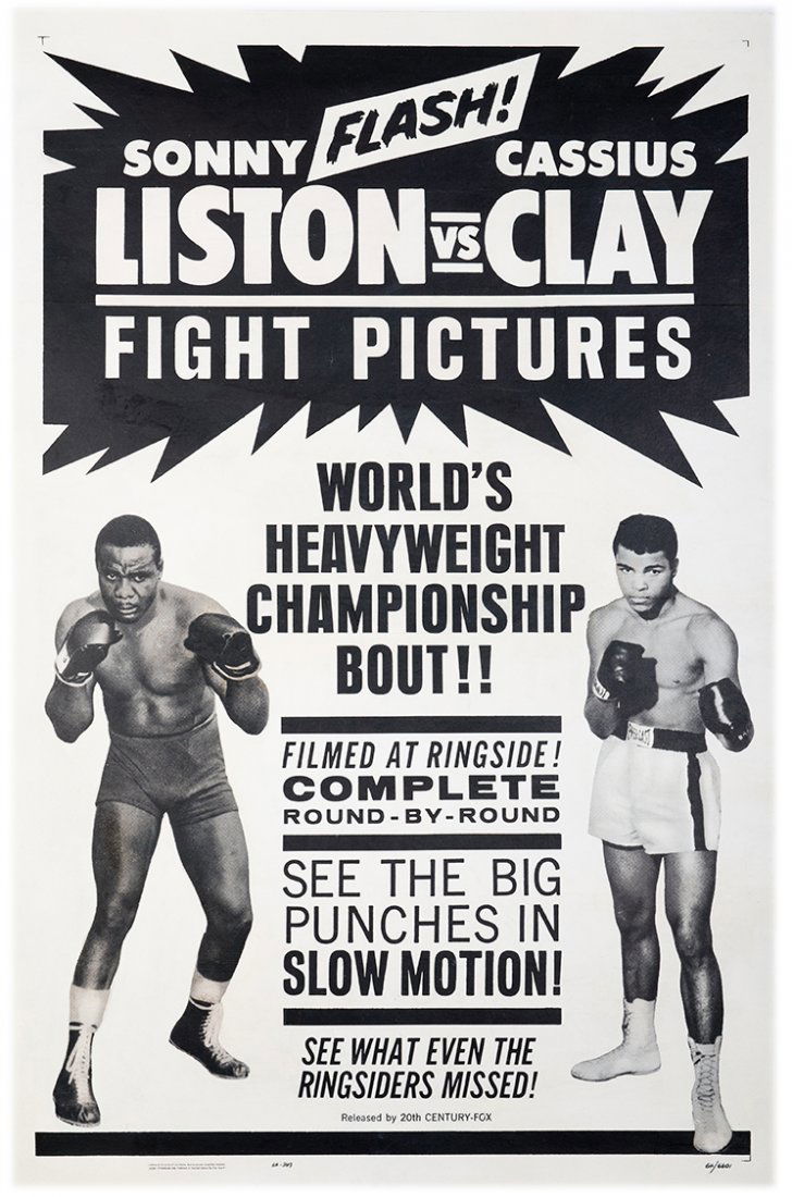 Liston vs. Clay. 20th Century Fox, 1964. One-sheet (27 (1 of 1)