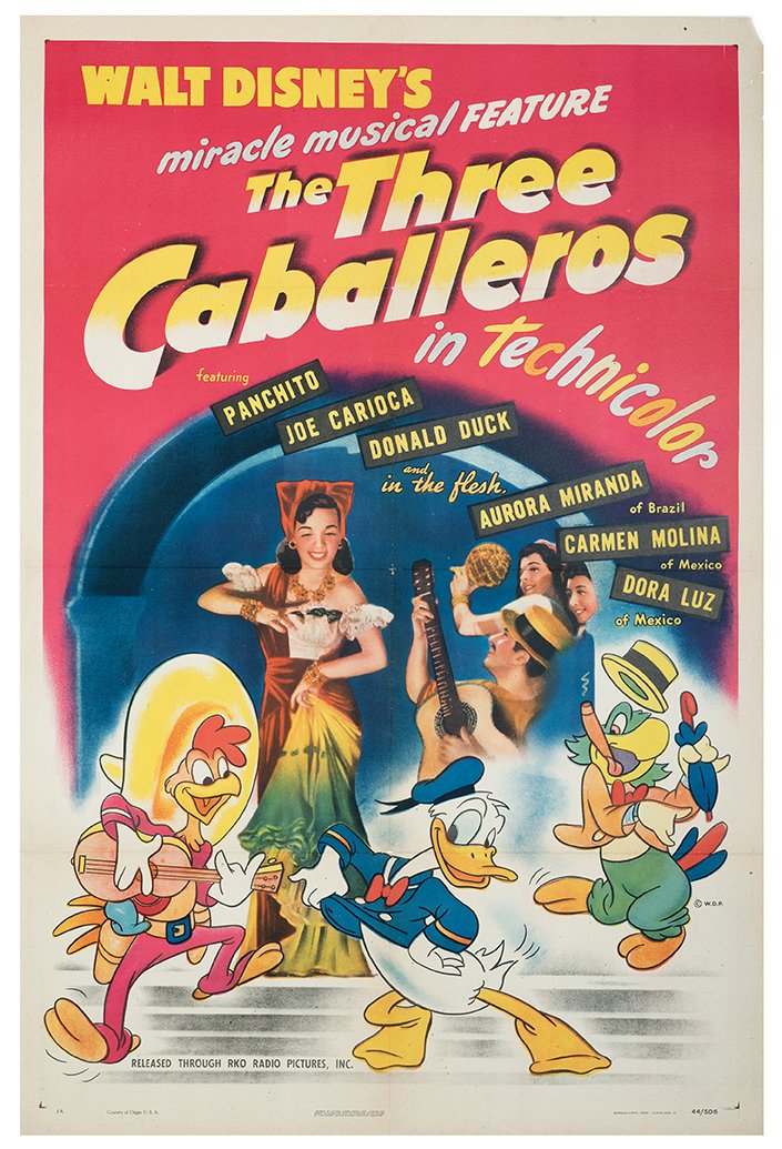 The Three Caballeros. RKO, 1945. One-sheet (27 ¼ x (1 of 1)