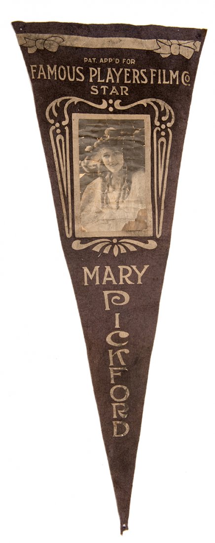 Pickford, Mary. Felt Souvenir Pennant. Famous Player (1 of 1)