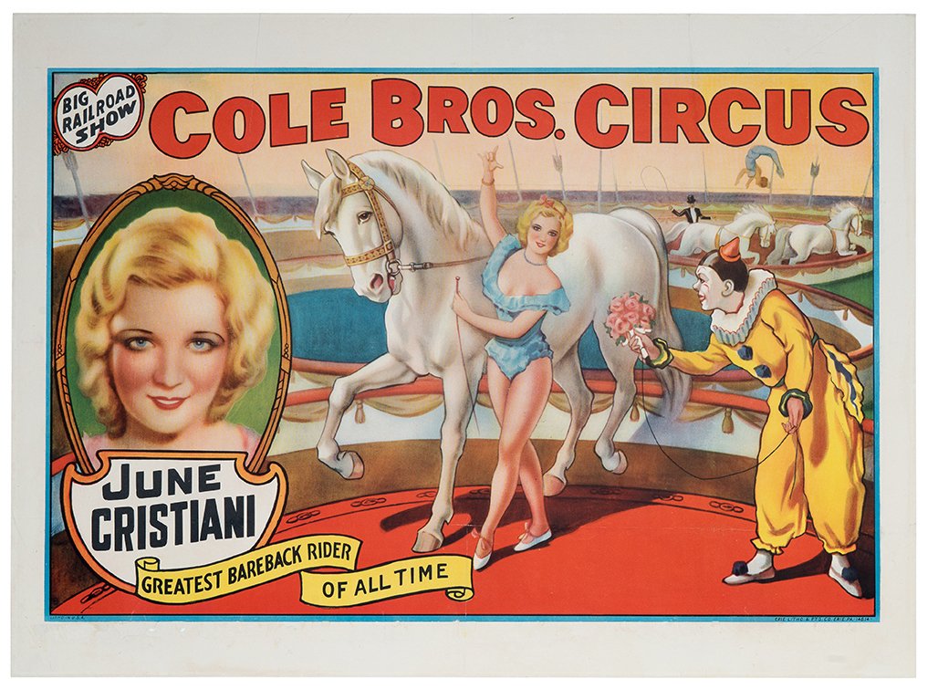 Cole Bros. Circus. Erie: Erie Litho, 1941. Half-sheet (1 of 1)