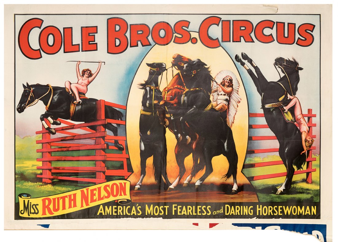 Cole Bros. Circus Poster. Circa 1930s. One-sheet (27 x (1 of 1)