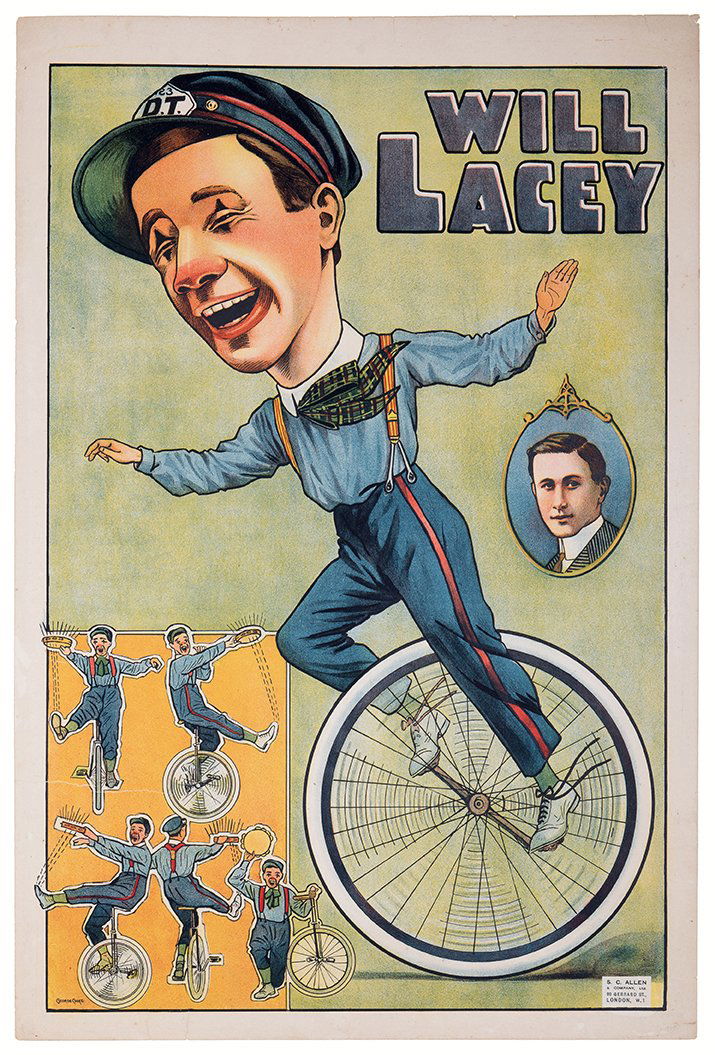 Lacey, Will. Vaudeville Unicycle Poster. London, S. C. (1 of 1)