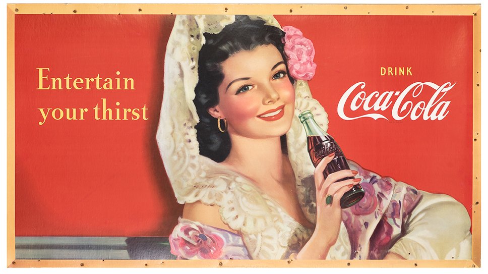 483. Coca Cola Cardboard Advertising Sign. Chicago: (1 of 1)