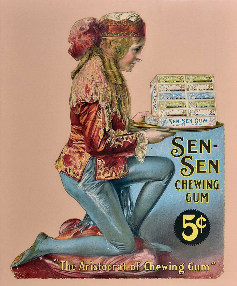 508. Sen-Sen Aristocrat Chewing Gum Cardboard Stand-Up (1 of 1)