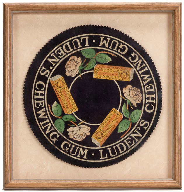 524. Luden’s Chewing Gum Round Counter Top Change Felt. (1 of 1)