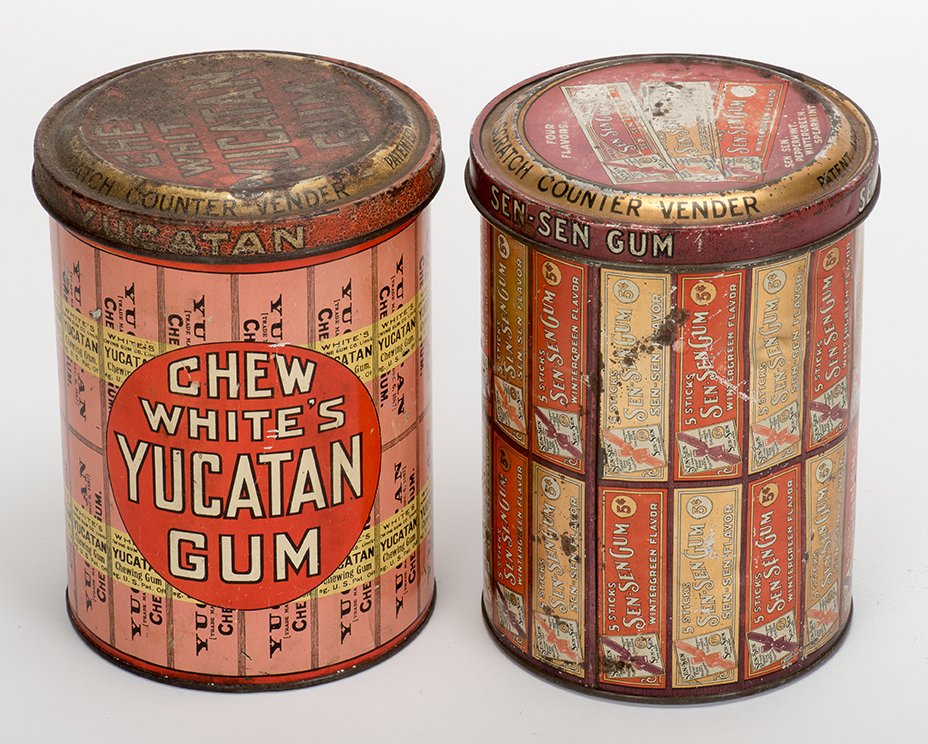 534. Two Large Vintage Chewing Gum Tins. Including a (1 of 1)