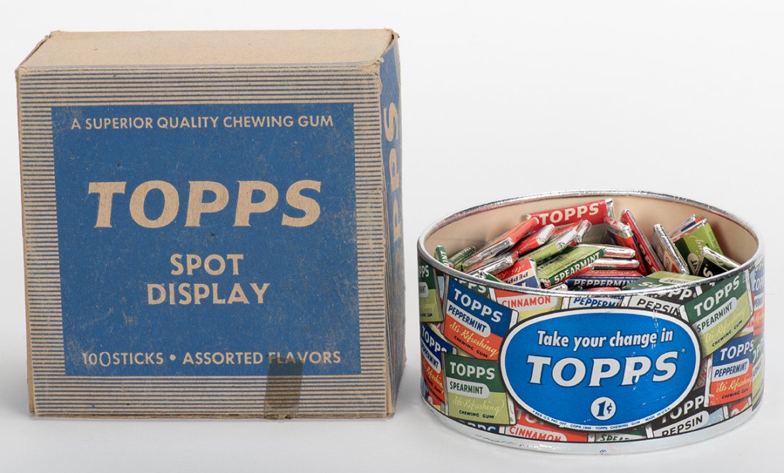 549. Topps Gum Spot Display Box. Round cardboard (1 of 1)
