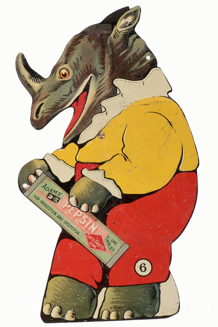 555. Adams’ Pepsin Tutti Frutti Chewing Gum Die Cut Tin (1 of 1)