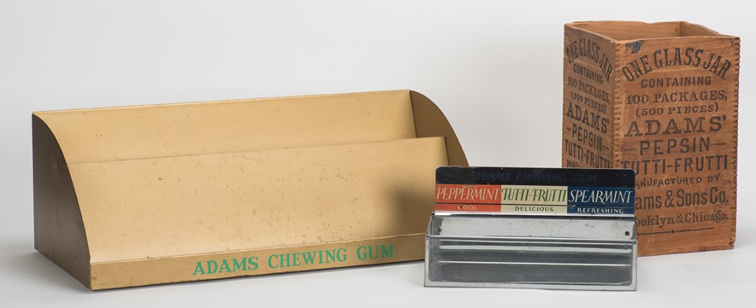 563. Three Adams’ Chewing Gum Items. Including an early (1 of 1)