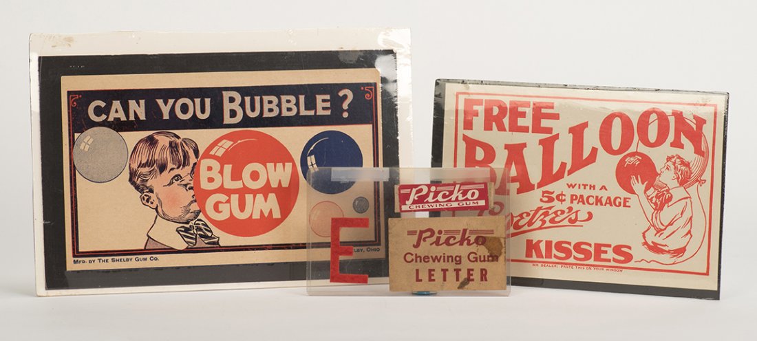 583. Three Chewing Gum Items. Including two cardboard (1 of 1)